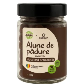 Alune de pădure coapte învelite în ciocolată artizanală Kokowa